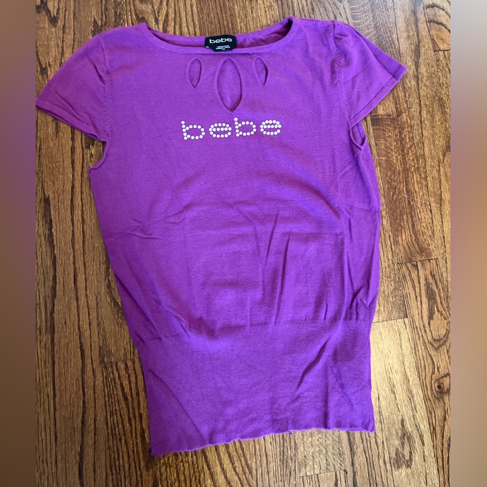 Bebe rhinestones top